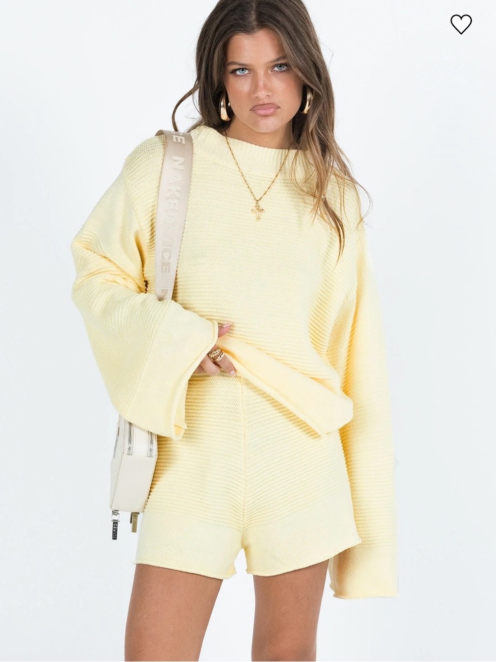Princess Polly Cheyenne Yellow Sweater Lounge Set Size L/XL